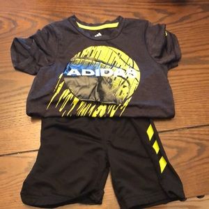 Toddler adidas shorts set
